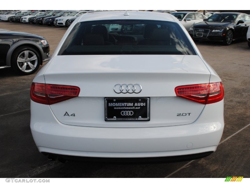 2013 A4 2.0T Sedan - Ibis White / Chestnut Brown photo #6