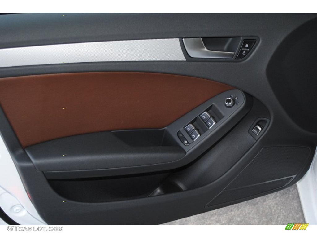 2013 Audi A4 2.0T Sedan Chestnut Brown Door Panel Photo #76360540