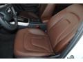 2013 Audi A4 Chestnut Brown Interior Front Seat Photo