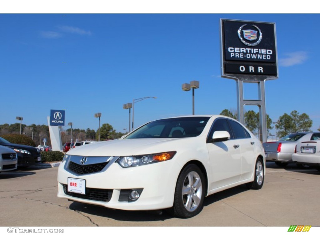 2009 TSX Sedan - Premium White Pearl / Parchment photo #1