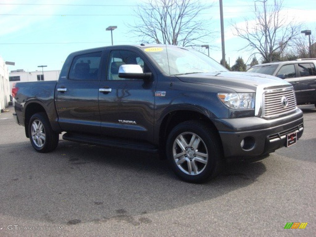 2011 Tundra Limited CrewMax 4x4 - Magnetic Gray Metallic / Graphite Gray photo #2