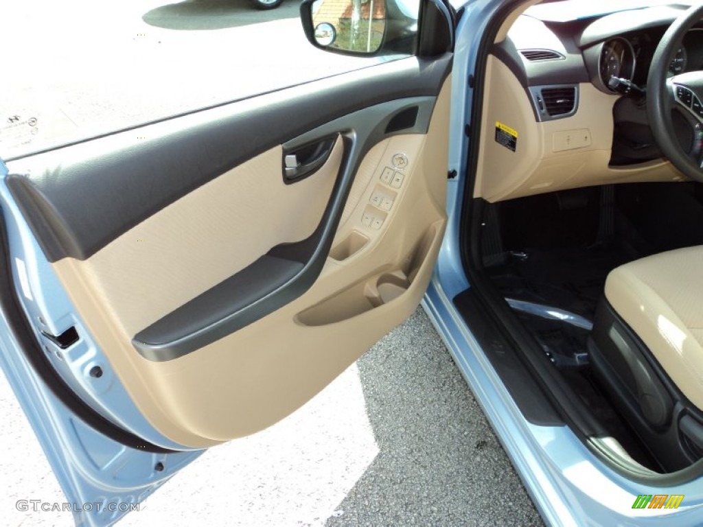 2011 Hyundai Elantra GLS Beige Door Panel Photo #76361366