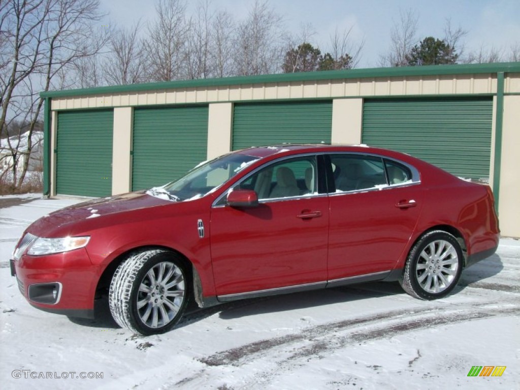 2009 MKS AWD Sedan - Sangria Red Metallic / Light Camel photo #1