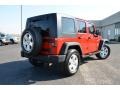 2007 Flame Red Jeep Wrangler Unlimited X 4x4  photo #5