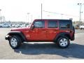 2007 Flame Red Jeep Wrangler Unlimited X 4x4  photo #8