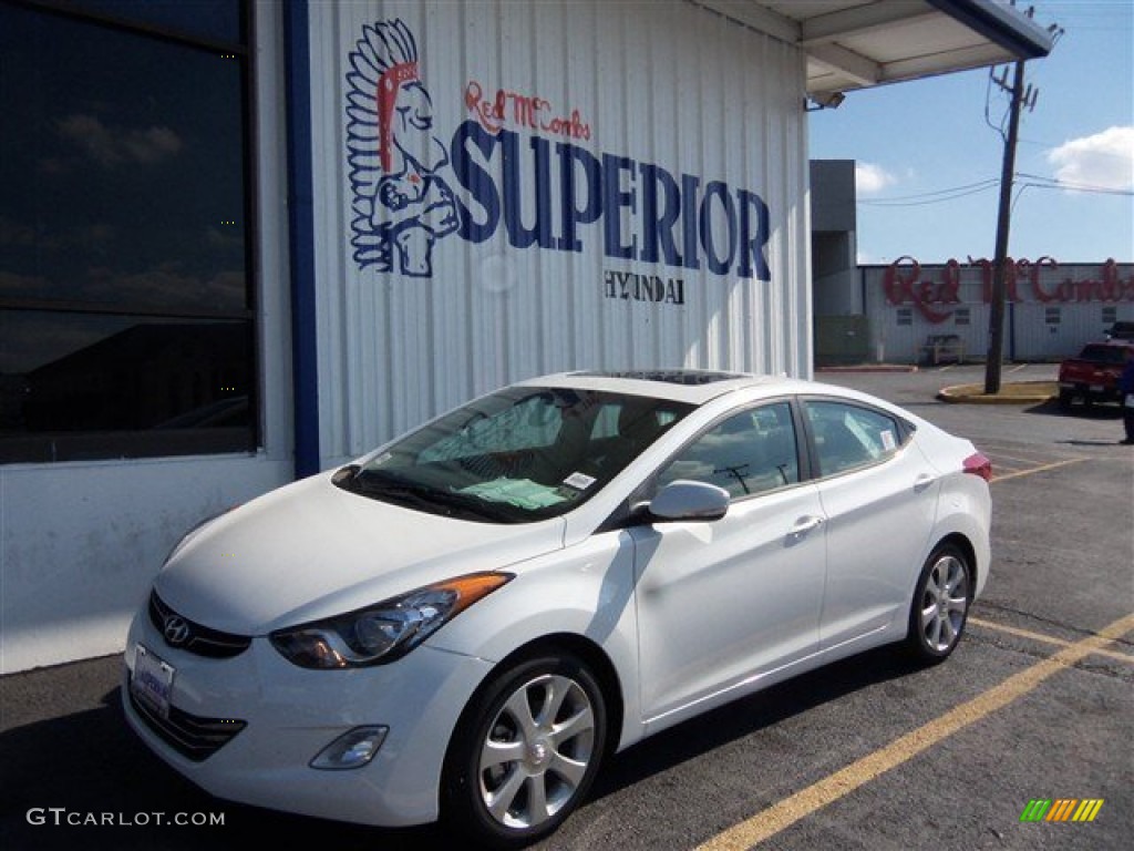 2013 Elantra GLS - Shimmering White / Beige photo #1