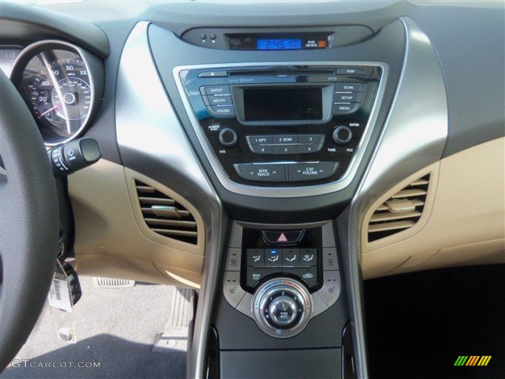2013 Elantra GLS - Midnight Black / Beige photo #13