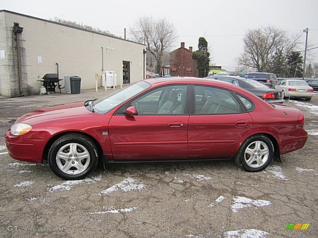 2000 Taurus SEL - Toreador Red Metallic / Medium Graphite photo #2