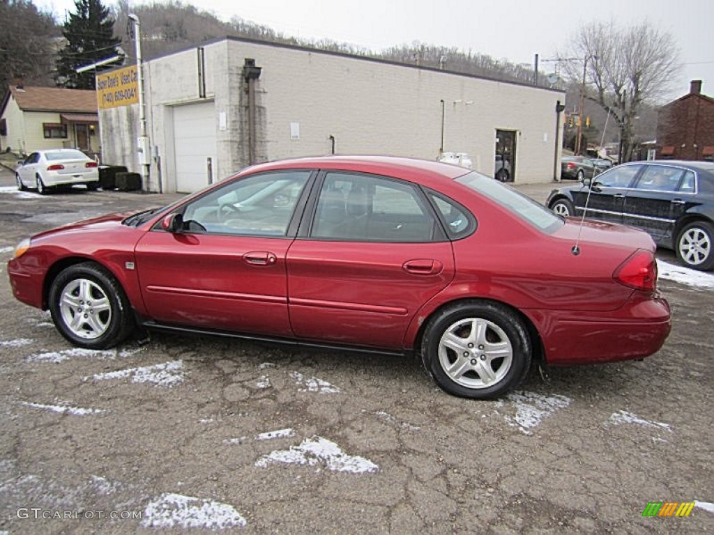 2000 Taurus SEL - Toreador Red Metallic / Medium Graphite photo #3