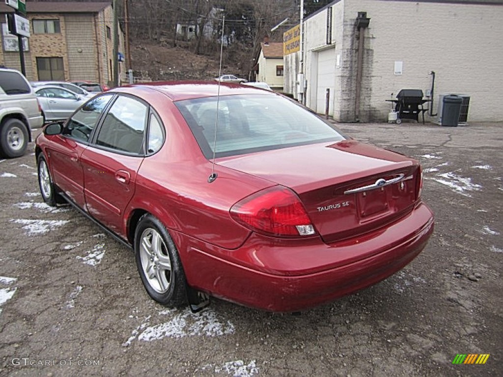2000 Taurus SEL - Toreador Red Metallic / Medium Graphite photo #4