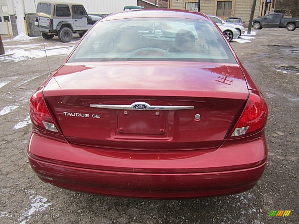 2000 Taurus SEL - Toreador Red Metallic / Medium Graphite photo #6