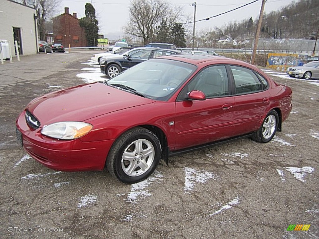 2000 Taurus SEL - Toreador Red Metallic / Medium Graphite photo #15