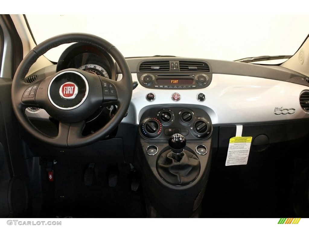 2012 Fiat 500 Pop Tessuto Grigio/Nero (Grey/Black) Dashboard Photo #76372800