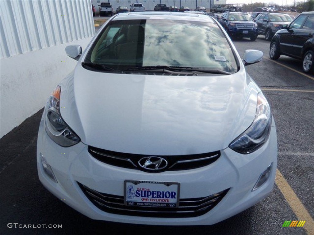 2013 Elantra Limited - Shimmering White / Beige photo #2