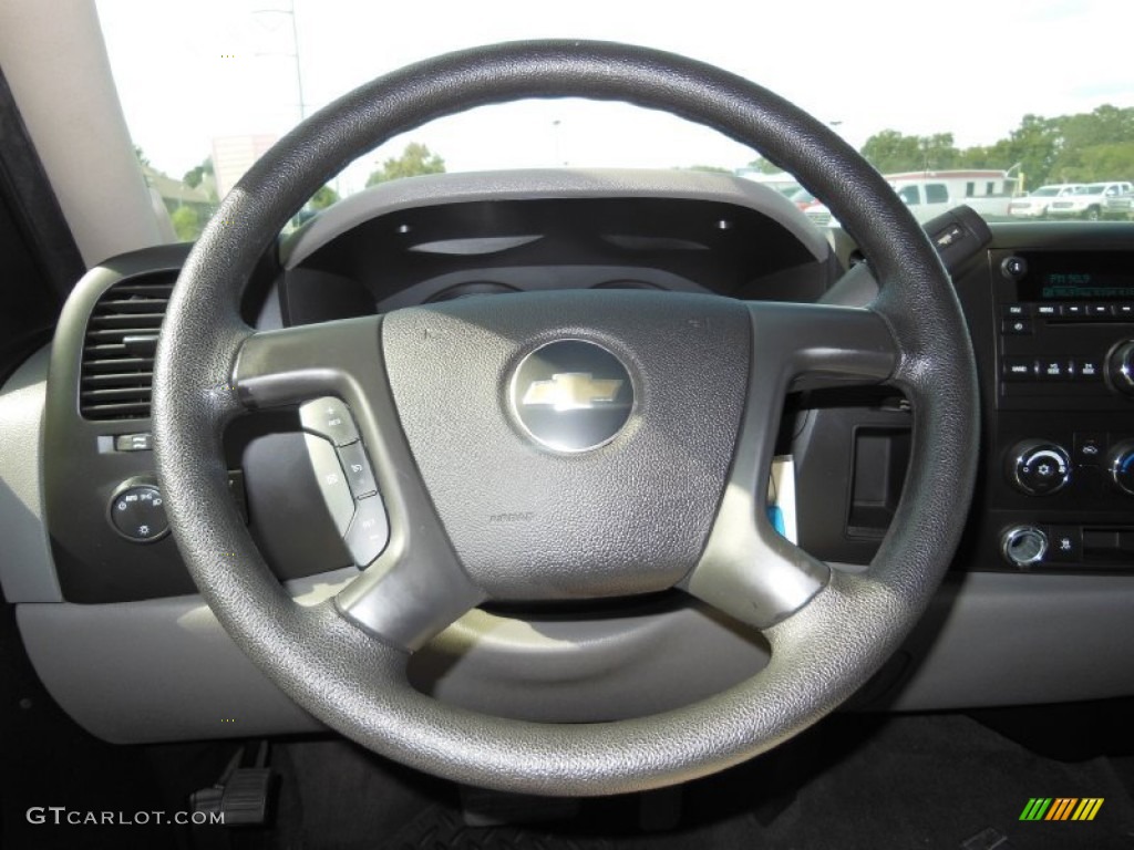 2010 Chevrolet Silverado 1500 LS Extended Cab Dark Titanium Steering Wheel Photo #76374913