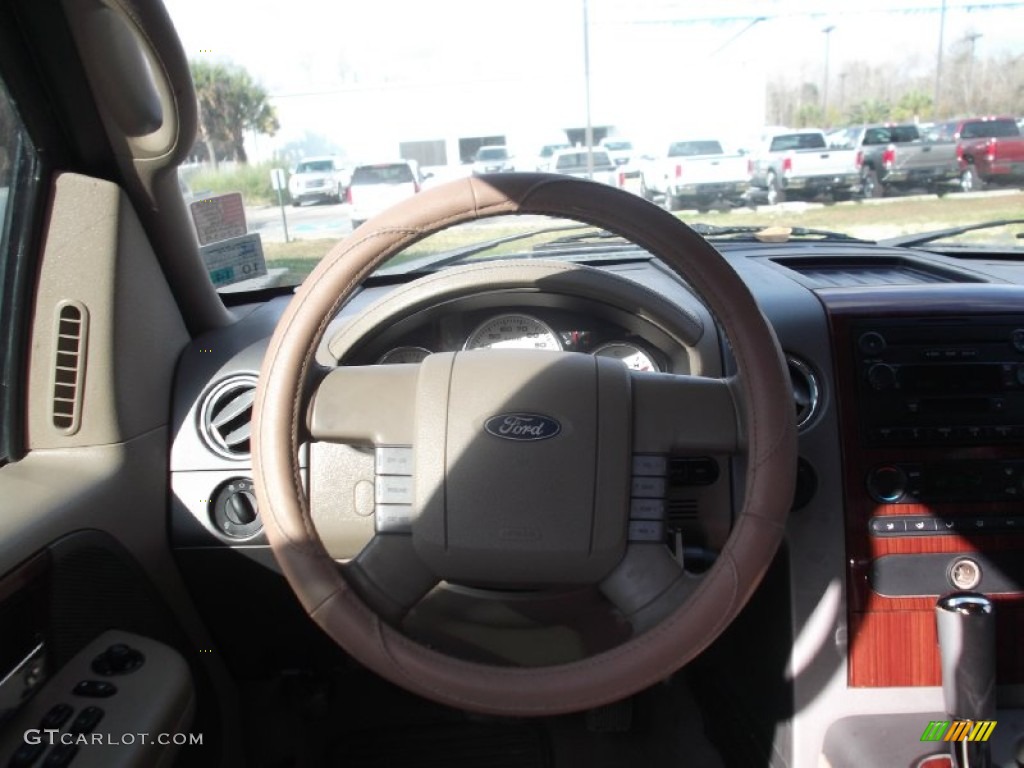 2006 F150 Lariat SuperCrew 4x4 - Medium Wedgewood Blue Metallic / Tan photo #5