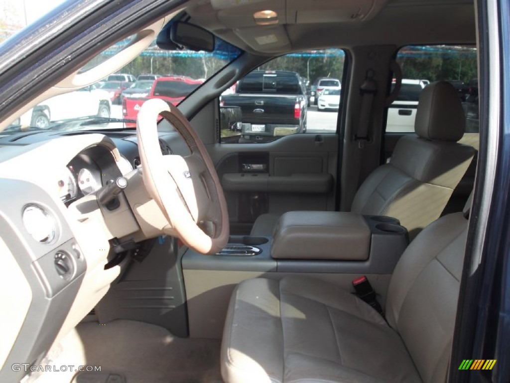 2006 F150 Lariat SuperCrew 4x4 - Medium Wedgewood Blue Metallic / Tan photo #6