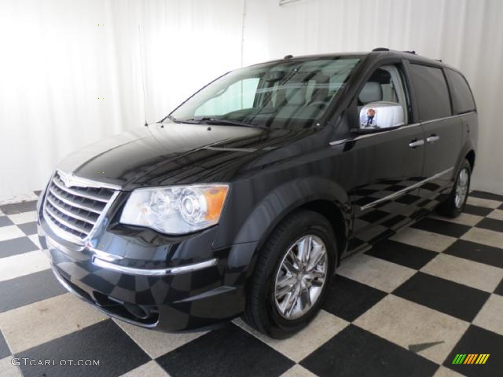 Brilliant Black Crystal Pearlcoat 2008 Chrysler Town & Country Limited Exterior Photo #76375477
