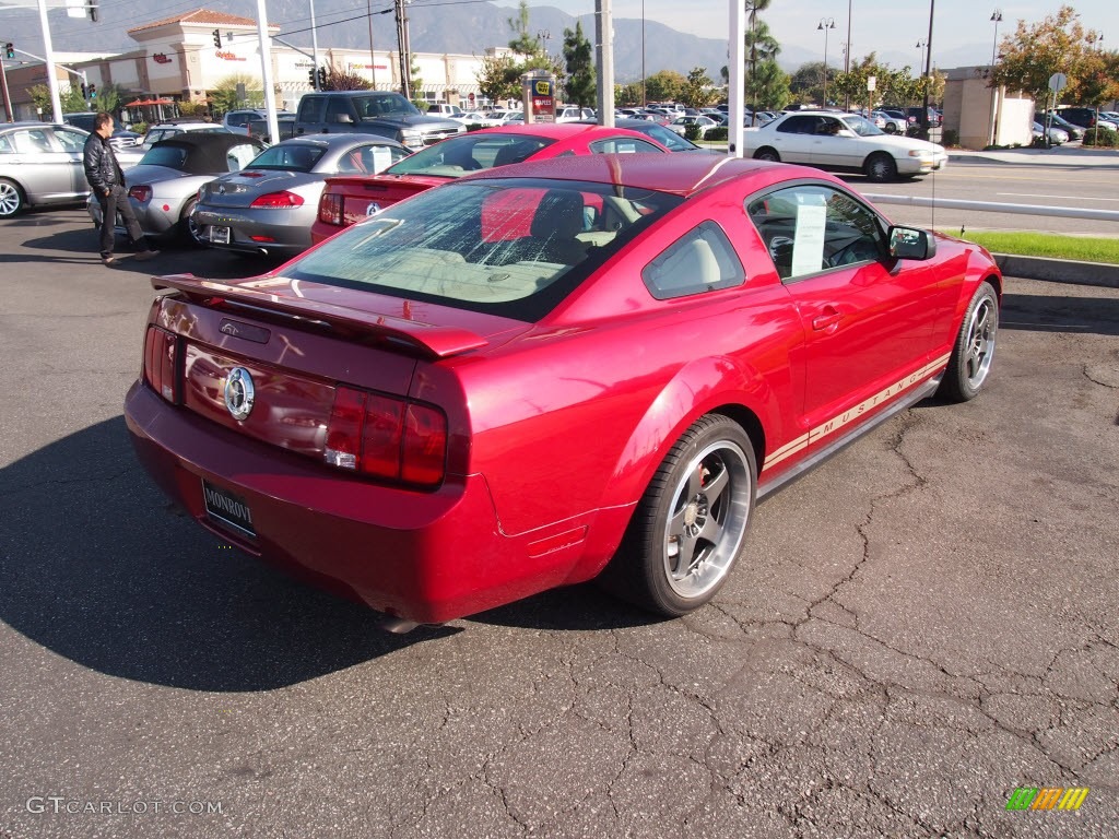 2005 Mustang V6 Deluxe Coupe - Redfire Metallic / Medium Parchment photo #8