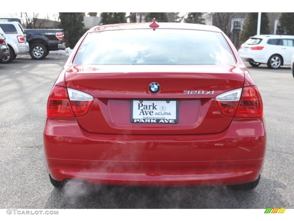 2007 3 Series 328xi Sedan - Crimson Red / Terra/Black Dakota Leather photo #4