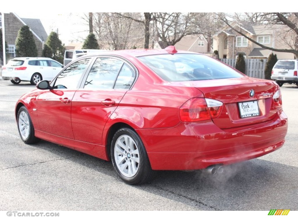 2007 3 Series 328xi Sedan - Crimson Red / Terra/Black Dakota Leather photo #5