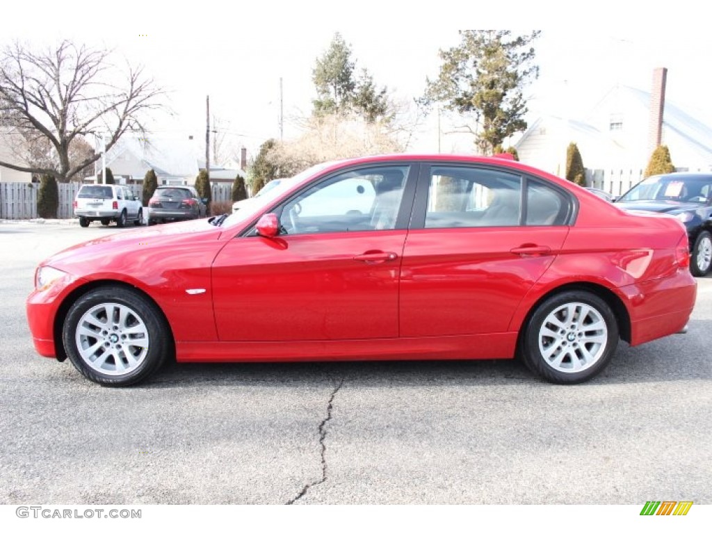 2007 3 Series 328xi Sedan - Crimson Red / Terra/Black Dakota Leather photo #6