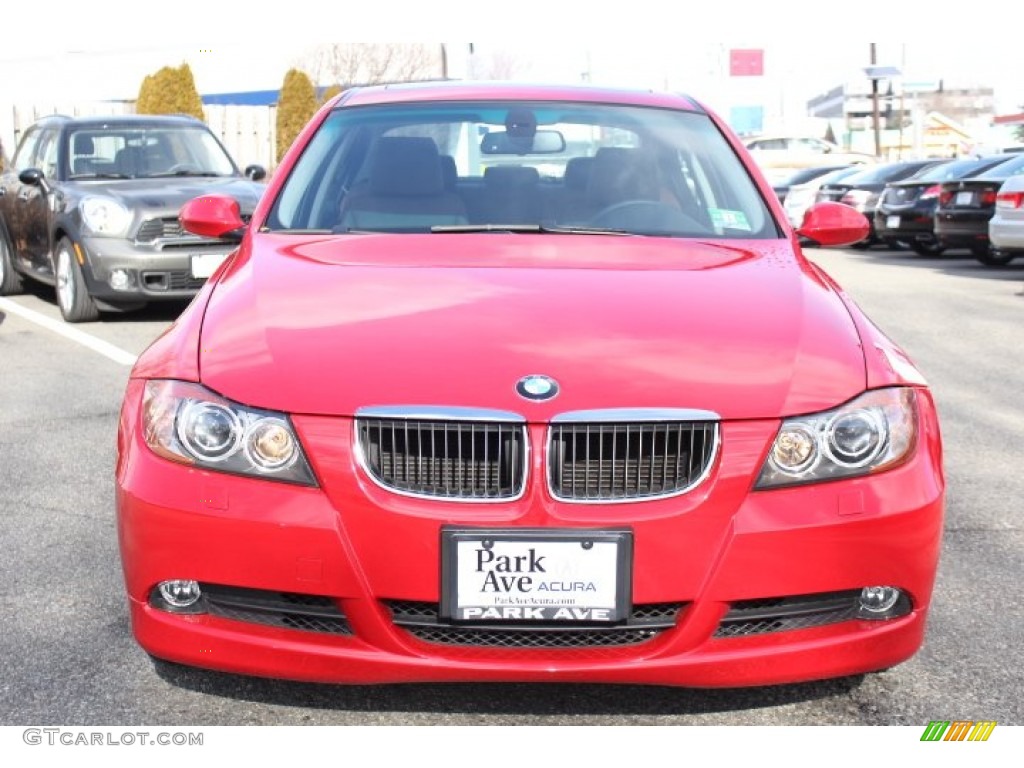 2007 3 Series 328xi Sedan - Crimson Red / Terra/Black Dakota Leather photo #8