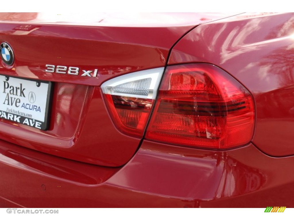 2007 3 Series 328xi Sedan - Crimson Red / Terra/Black Dakota Leather photo #22
