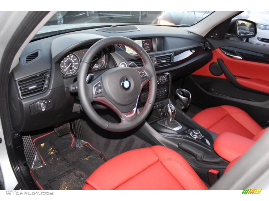 Coral Red Interior 2013 BMW X1 xDrive 28i Photo #76377088