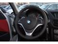 2013 BMW X1 Coral Red Interior Steering Wheel Photo