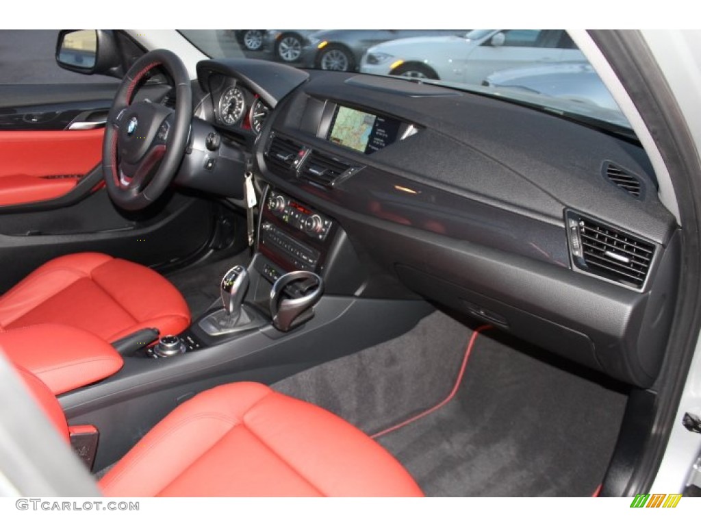 2013 BMW X1 xDrive 28i Coral Red Dashboard Photo #76377319