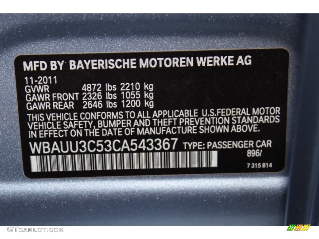 2012 3 Series 328i xDrive Sports Wagon - Liquid Blue Metallic / Black photo #33