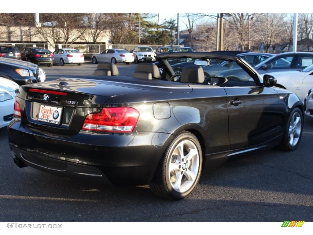 2012 1 Series 135i Convertible - Black Sapphire Metallic / Black photo #5