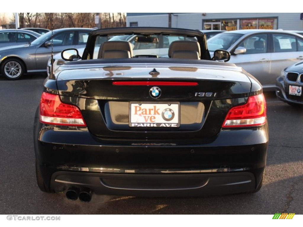 2012 1 Series 135i Convertible - Black Sapphire Metallic / Black photo #6