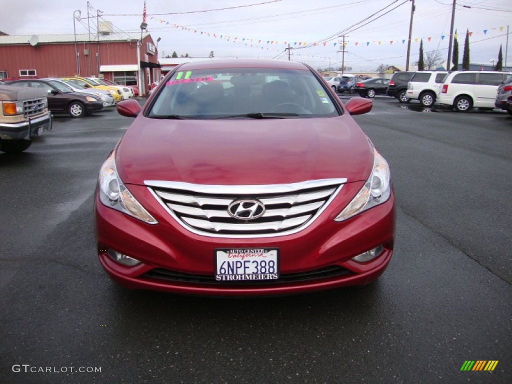 2011 Sonata SE - Venetian Red / Black photo #2