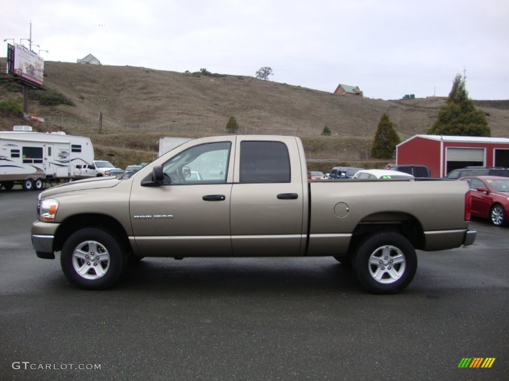 Light Khaki Metallic 2006 Dodge Ram 1500 SLT Quad Cab 4x4 Exterior Photo #76378820