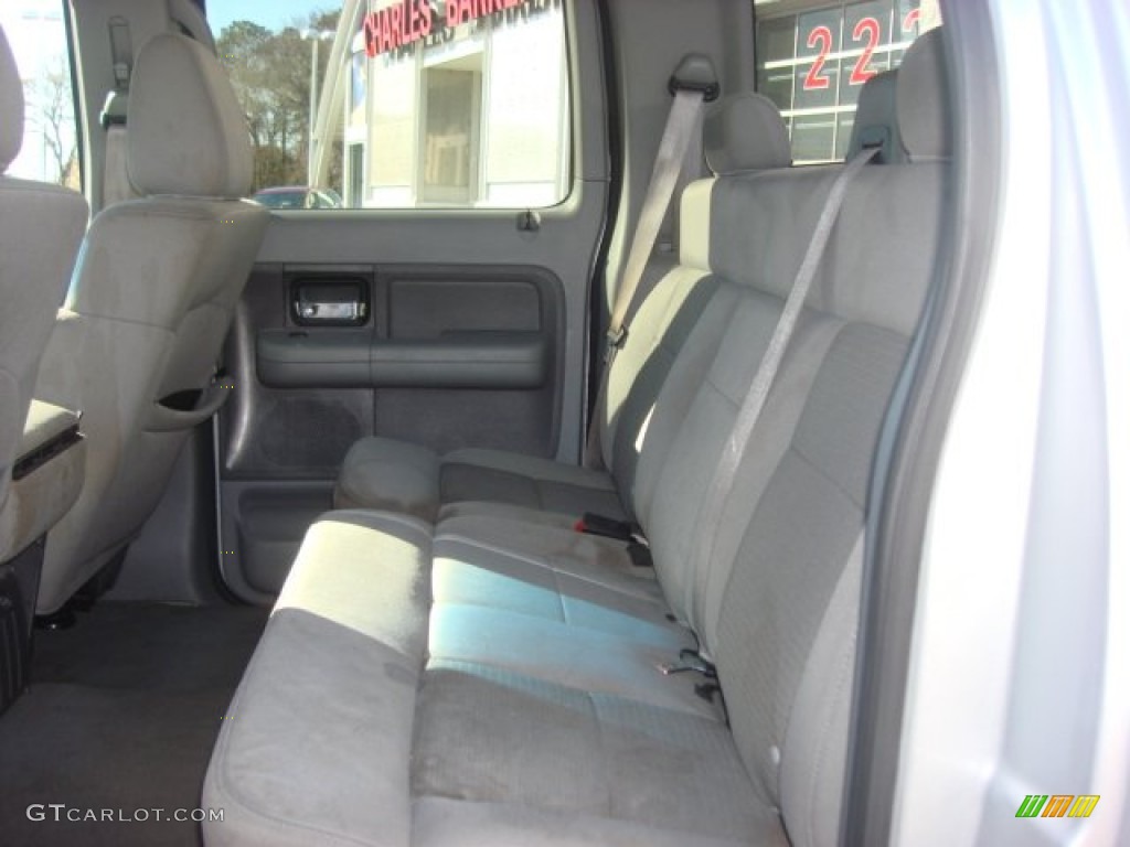 2005 F150 XLT SuperCrew 4x4 - Silver Metallic / Medium Flint/Dark Flint Grey photo #10