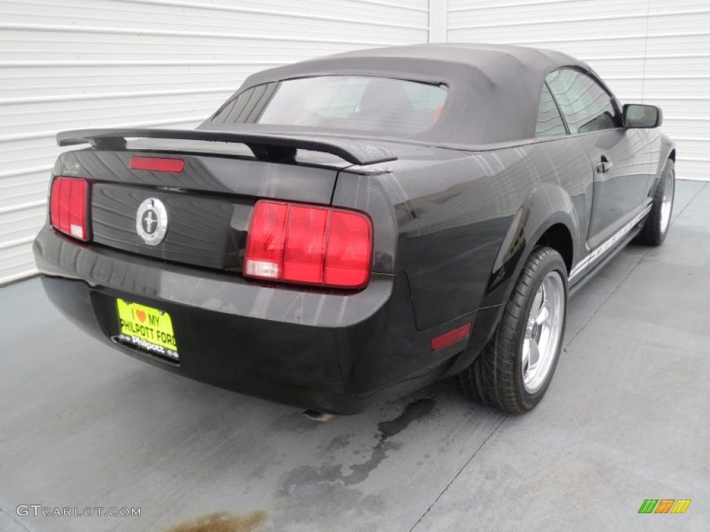 2005 Mustang V6 Premium Convertible - Black / Red Leather photo #3