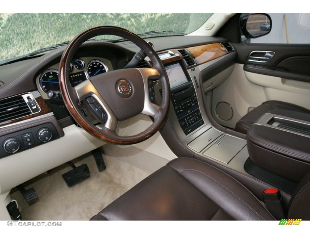 Cocoa/Light Linen Interior 2010 Cadillac Escalade Hybrid AWD Photo #76380295