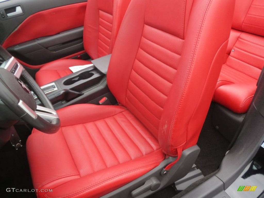 2005 Mustang V6 Premium Convertible - Black / Red Leather photo #31