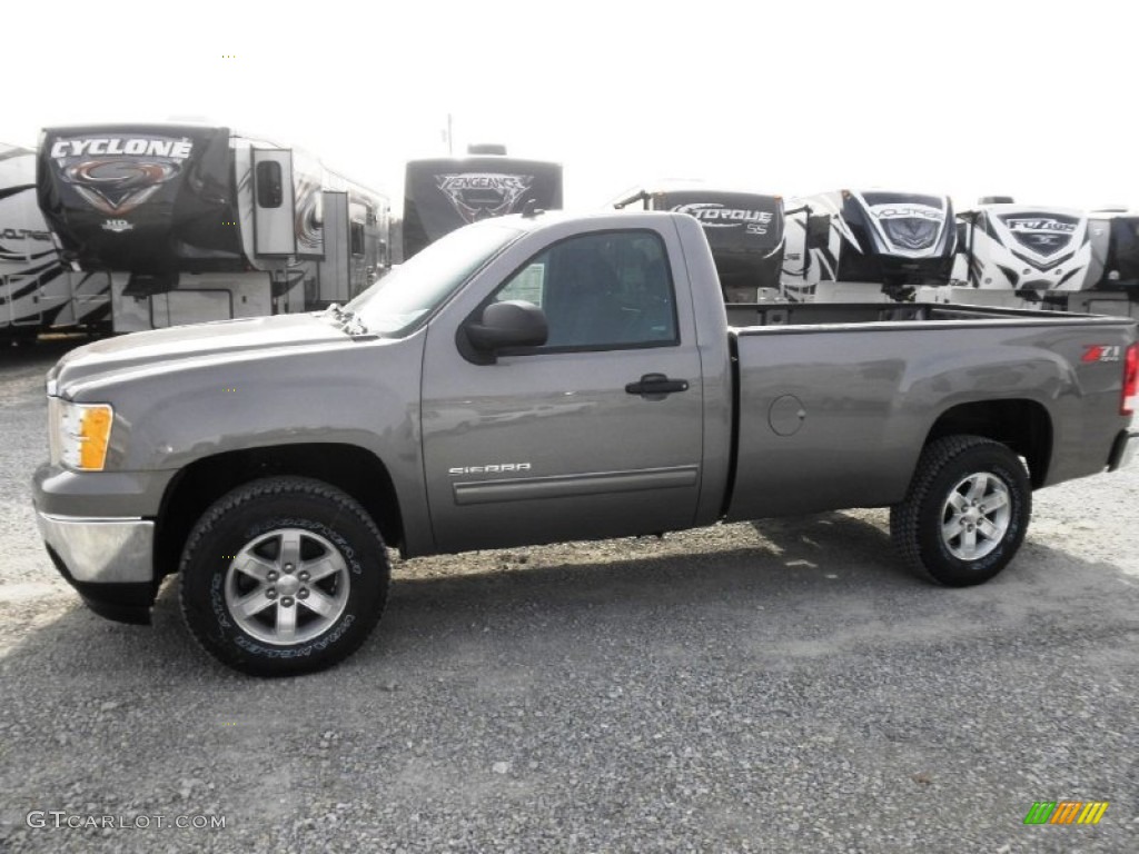 2013 Sierra 1500 SLE Regular Cab - Steel Gray Metallic / Ebony photo #4