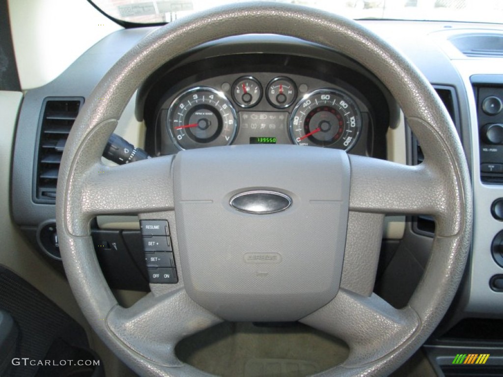 2007 Ford Edge SE Camel Steering Wheel Photo #76382611