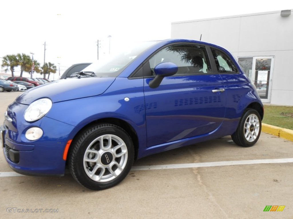 Azzurro (Blue) 2012 Fiat 500 Pop Exterior Photo #76382814