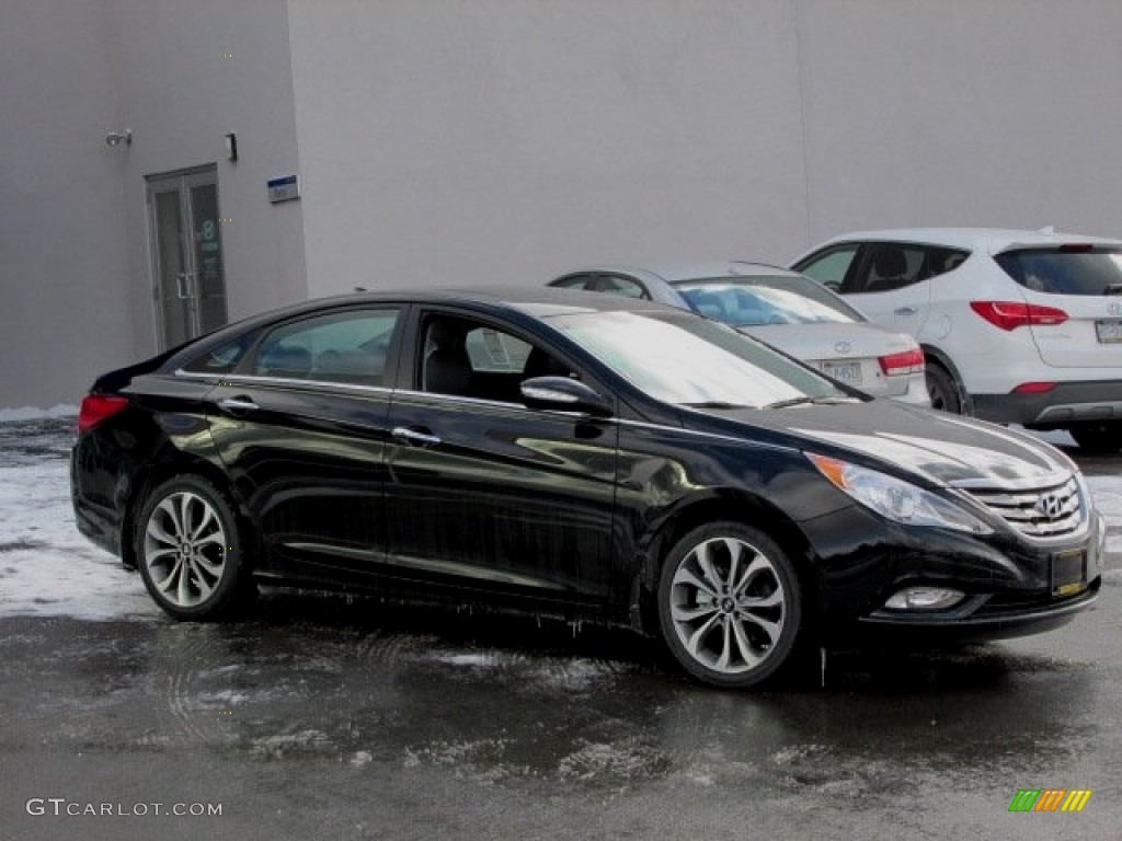 2013 Sonata Limited 2.0T - Midnight Black / Gray photo #2