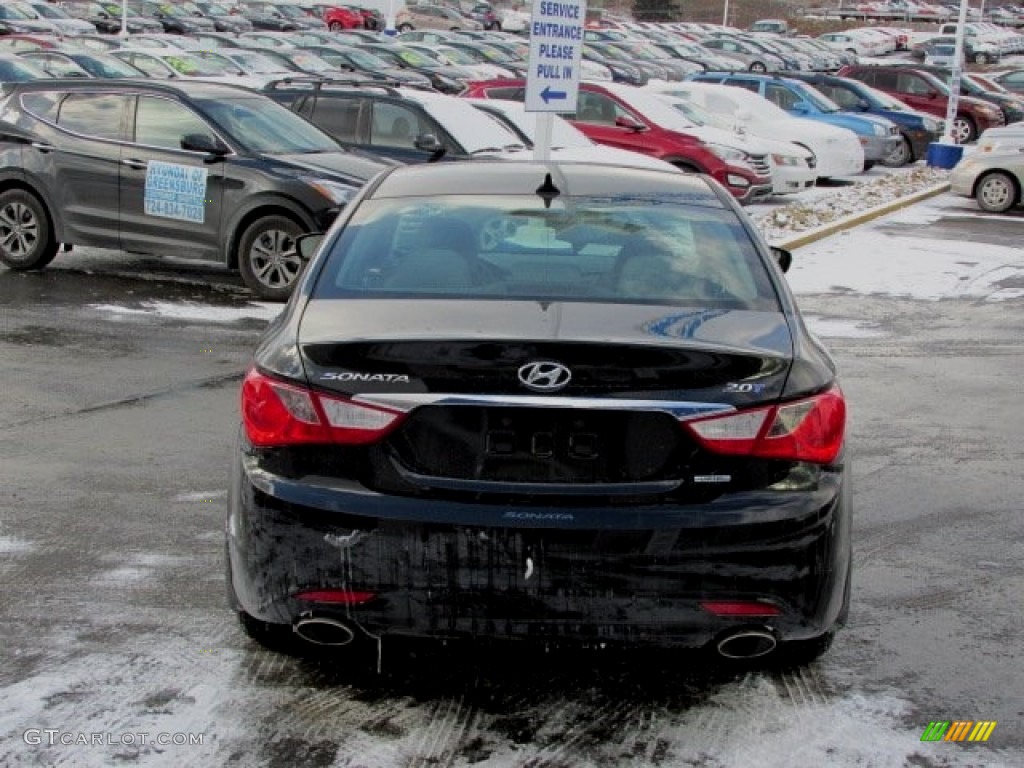 2013 Sonata Limited 2.0T - Midnight Black / Gray photo #3