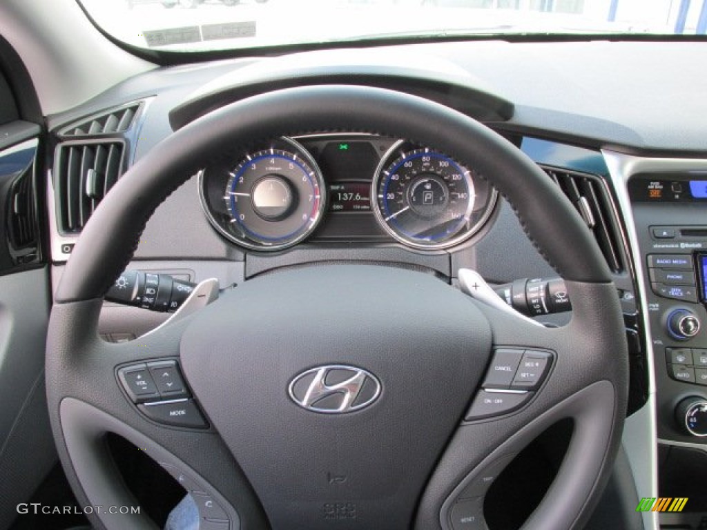 2013 Sonata Limited 2.0T - Midnight Black / Gray photo #7