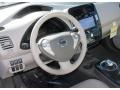 2012 Nissan LEAF Light Gray Interior Steering Wheel Photo
