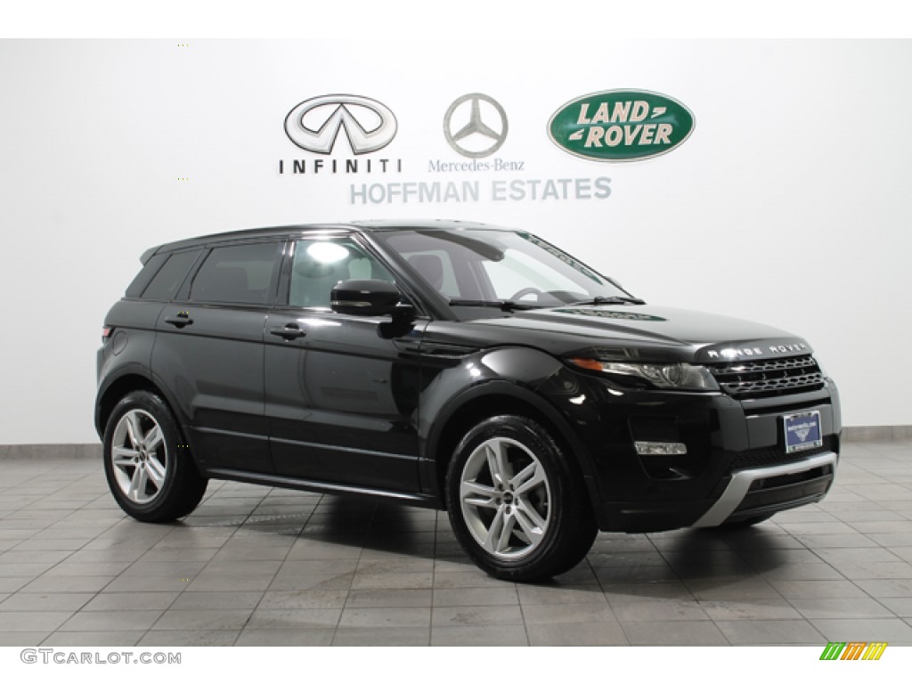 2012 Range Rover Evoque Dynamic - Sumatra Black Metallic / Dynamic Ebony/Cirrus photo #1