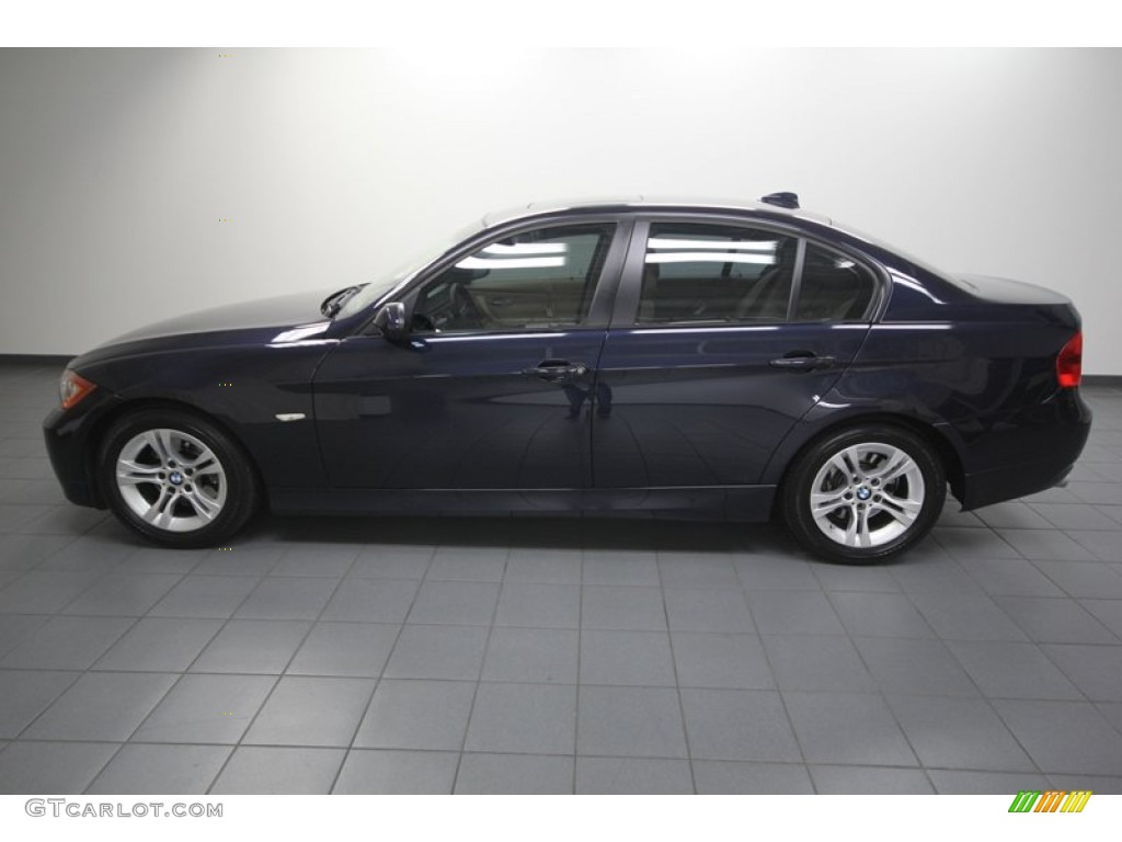 2008 3 Series 328i Sedan - Monaco Blue Metallic / Beige photo #2