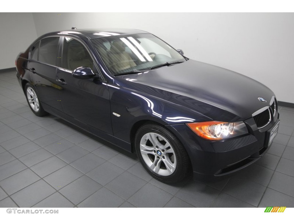 2008 3 Series 328i Sedan - Monaco Blue Metallic / Beige photo #9
